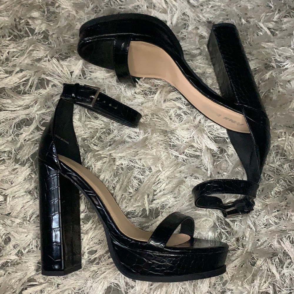 Croc skin platform heels (Worn ONCE!)